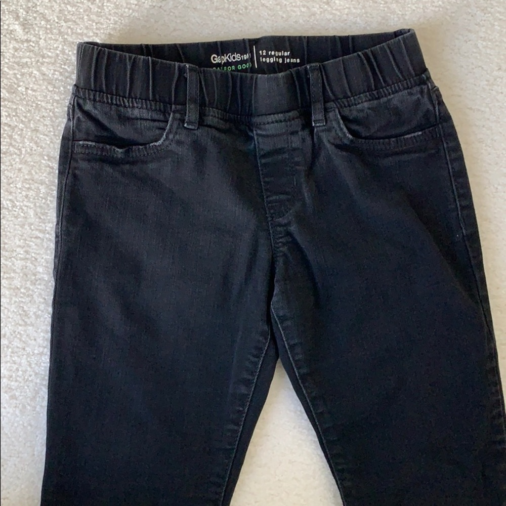 Legging Jeans Worn Black Wash EUC